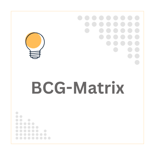 Die BCG-Matrix, auch bekannt als Growth-Share-Matrix, ist ein strategisches Analysewerkzeug, das Unternehmen dabei unterstützt, ihre Produktportfolios zu bewerten und zu priorisieren. Sie basiert auf der Kategorisierung von Produkten in vier Quadranten - Fragezeichen (Question Marks), Stars, Cash Cows und Poor Dogs - basierend auf ihrem Marktanteil und ihrem Marktwachstum, um strategische Entscheidungen und Investitionen zu lenken.