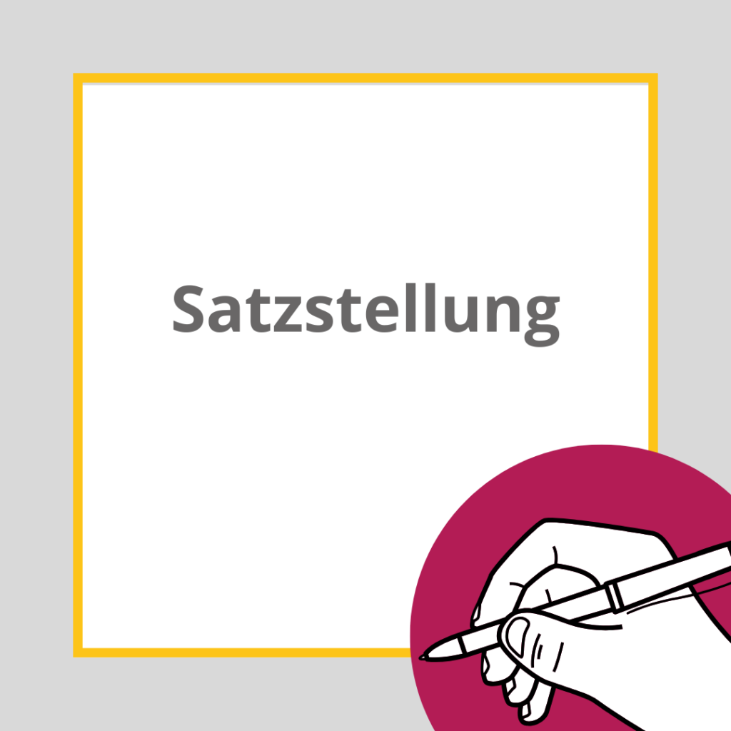 Satzstellung im Deutschen