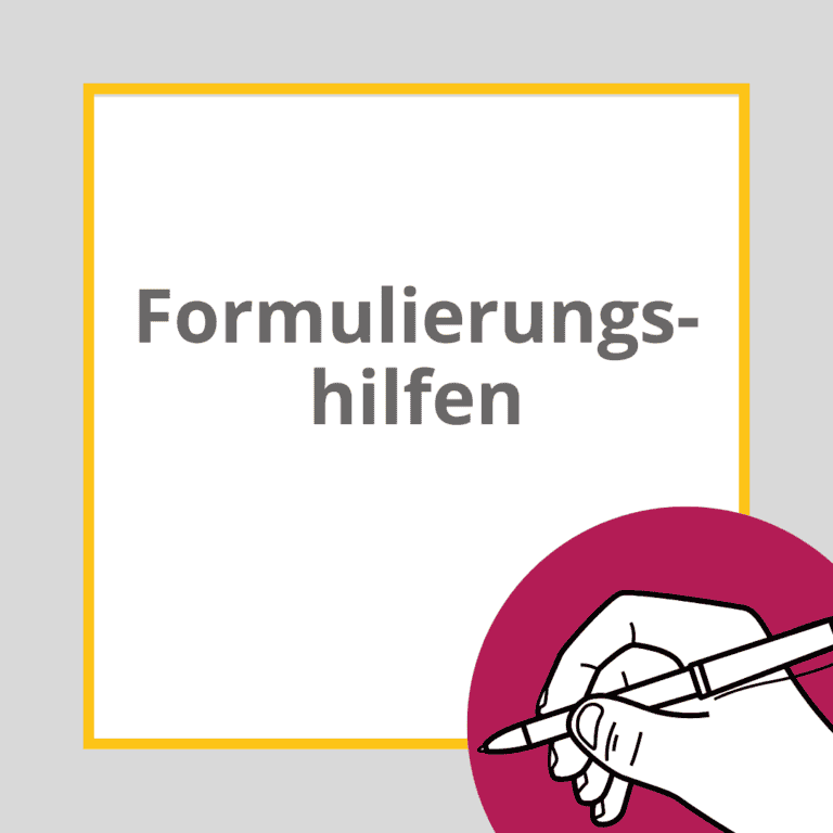 Formulierungshilfen