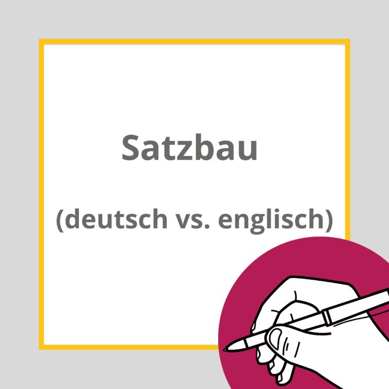 deutsche und englische Satzstellung